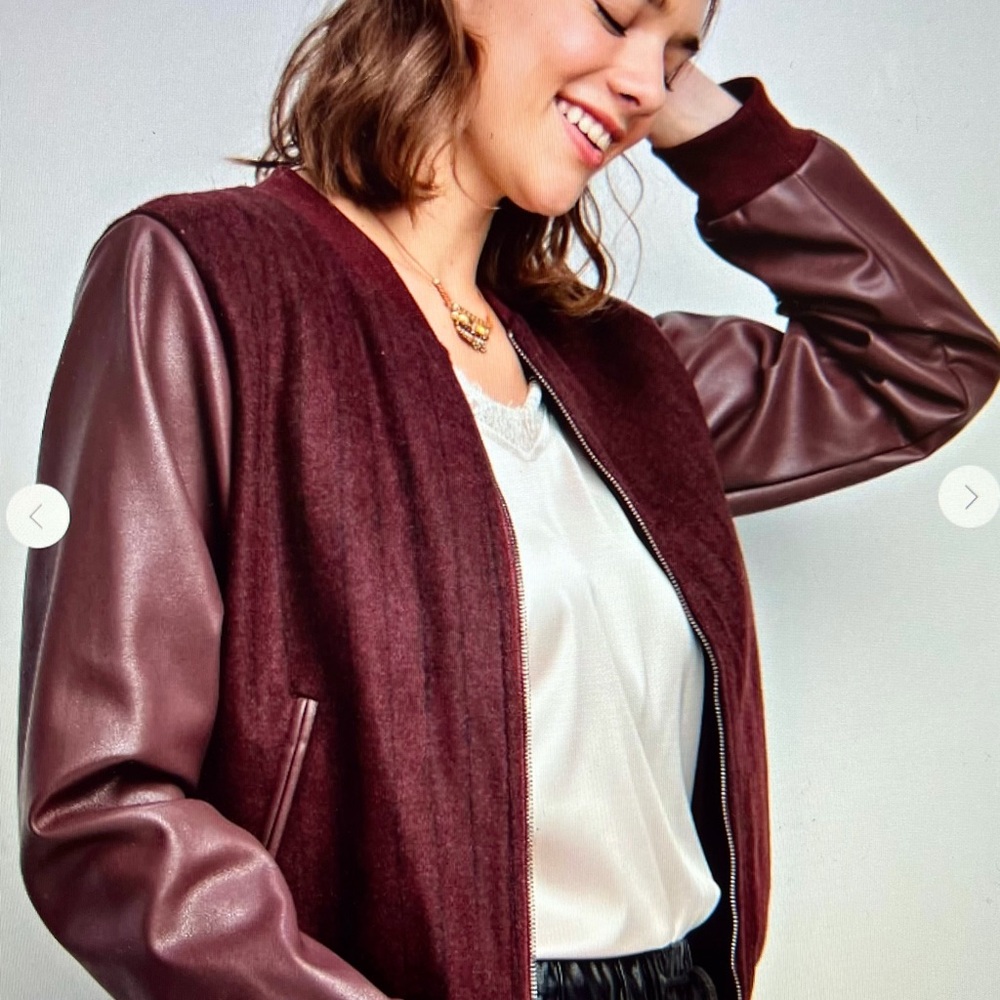 Easel Maroon Varsity Jacket